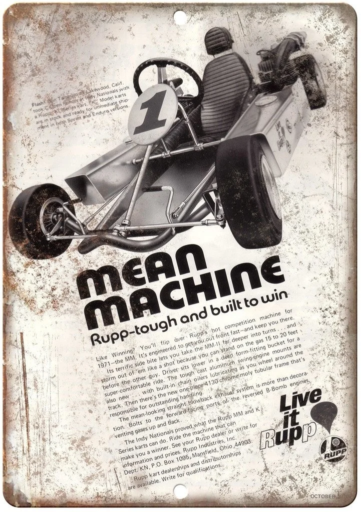 

mean machine live it rupp Retro tin sign nostalgic ornament metal poster garage art deco bar cafe shop