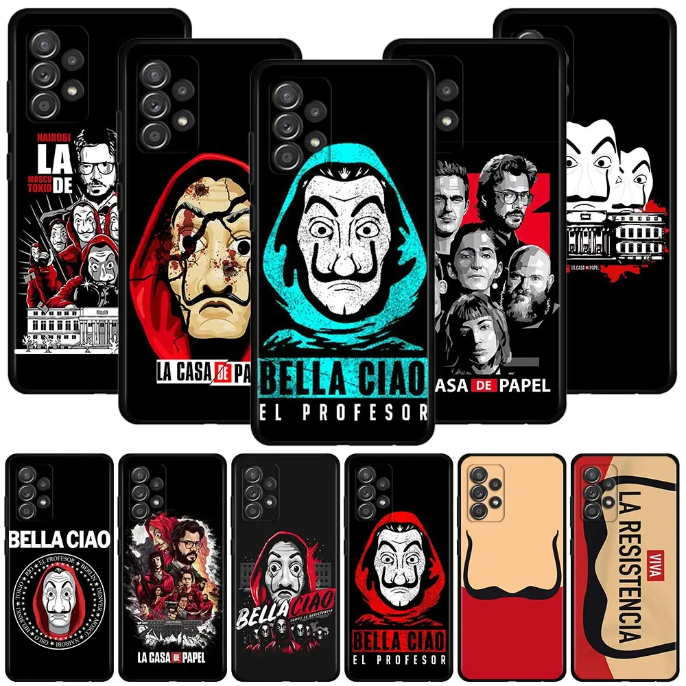 

Case For Samsung A51 A12 A72 A52 A21s A71 A32 A31 A32 A02s A11 A41 A22 A42 A02 Fundas Money Heist La Casa De Papel Bella Ciao