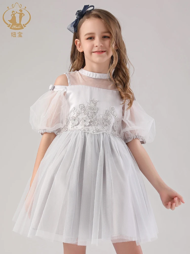 Платье принцессы с цветочным принтом для девочек лето 2021 платье открытыми