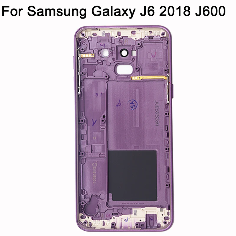 Новая крышка аккумулятора для Samsung Galaxy J6 J8 2018 J600 J600F J800 J800F задняя + средняя рамка