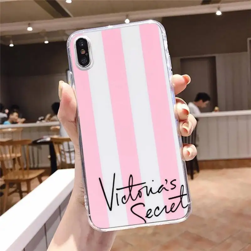 

luxury Victoriaes With Pinks Secret Phone Case Transparent soft For iphone 5 5s 5c se 6 6s 7 8 11 12 plus mini x xs xr pro max