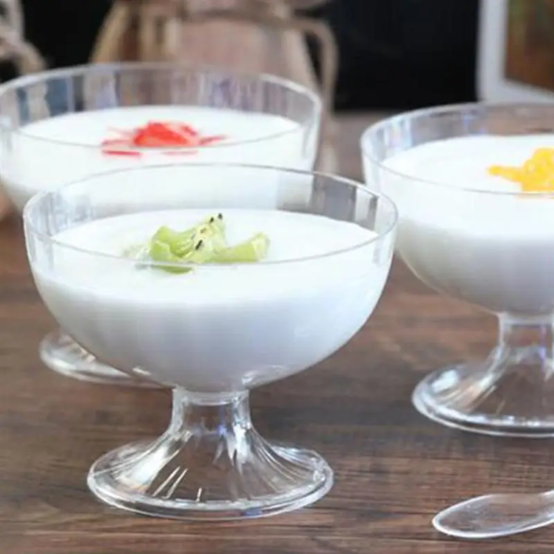 10 шт. одноразовых чашек прозрачная чашка для желе пудинга контейнер муссов и