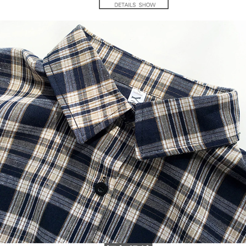 

Camisole Woman 2021 Vent New Vintage Plaid Shirt Single Breasted Turn down Collar Cotton Long Sleeve Button