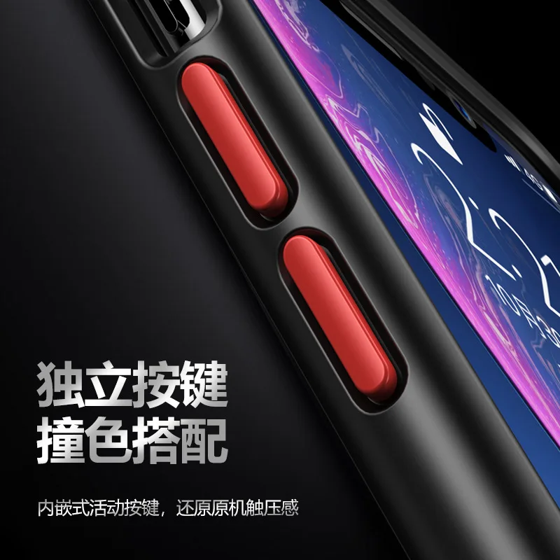 Для iPhone 11 Pro чехол Скраб Жесткий прозрачный PC задняя крышка+ TPU для iPhone 11 Max чехол полное покрытие задняя крышка чехол 6,4 ''funda