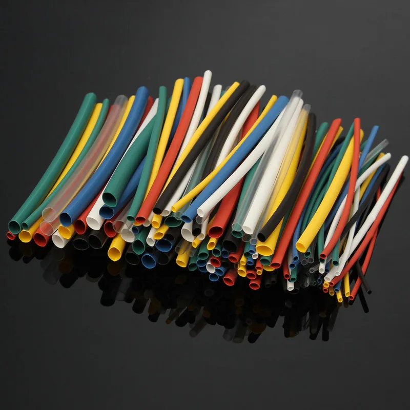 

140 шт., термоусадочные трубки для автомобильных кабелей, 5 размеров, 7 цветов