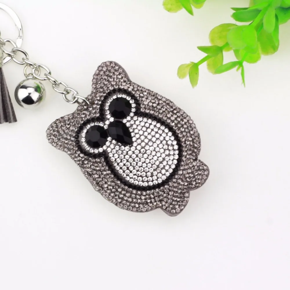 Милые брелоки с кристаллами в виде совы кольца держатель для женщин цветок