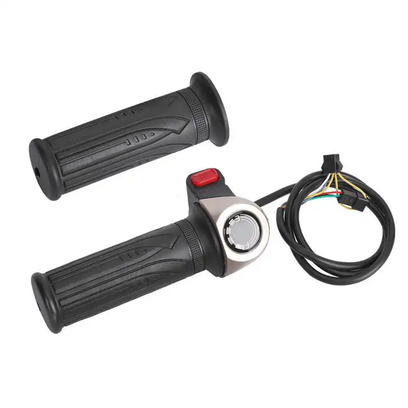 

Electric Bike Universal Throttle Grip Lithium Battery Power Storage With Button Multifunction Speed Accelerator Throttle
