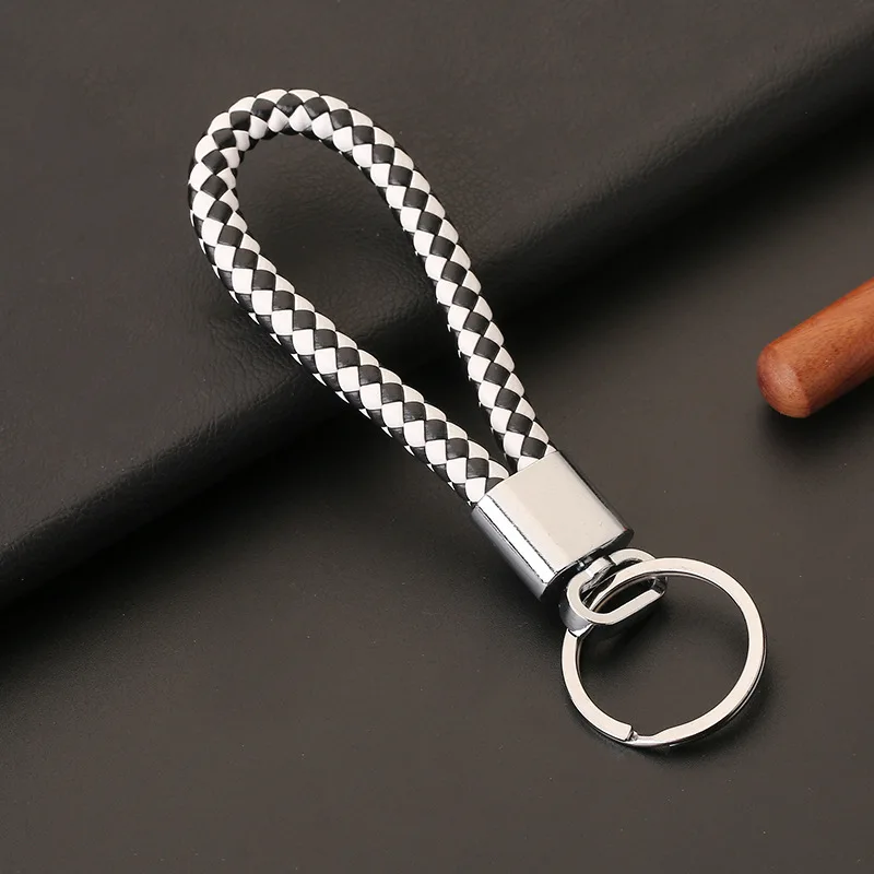 Классический крутой креативный плетеный кожаный брелок веревочные брелоки для