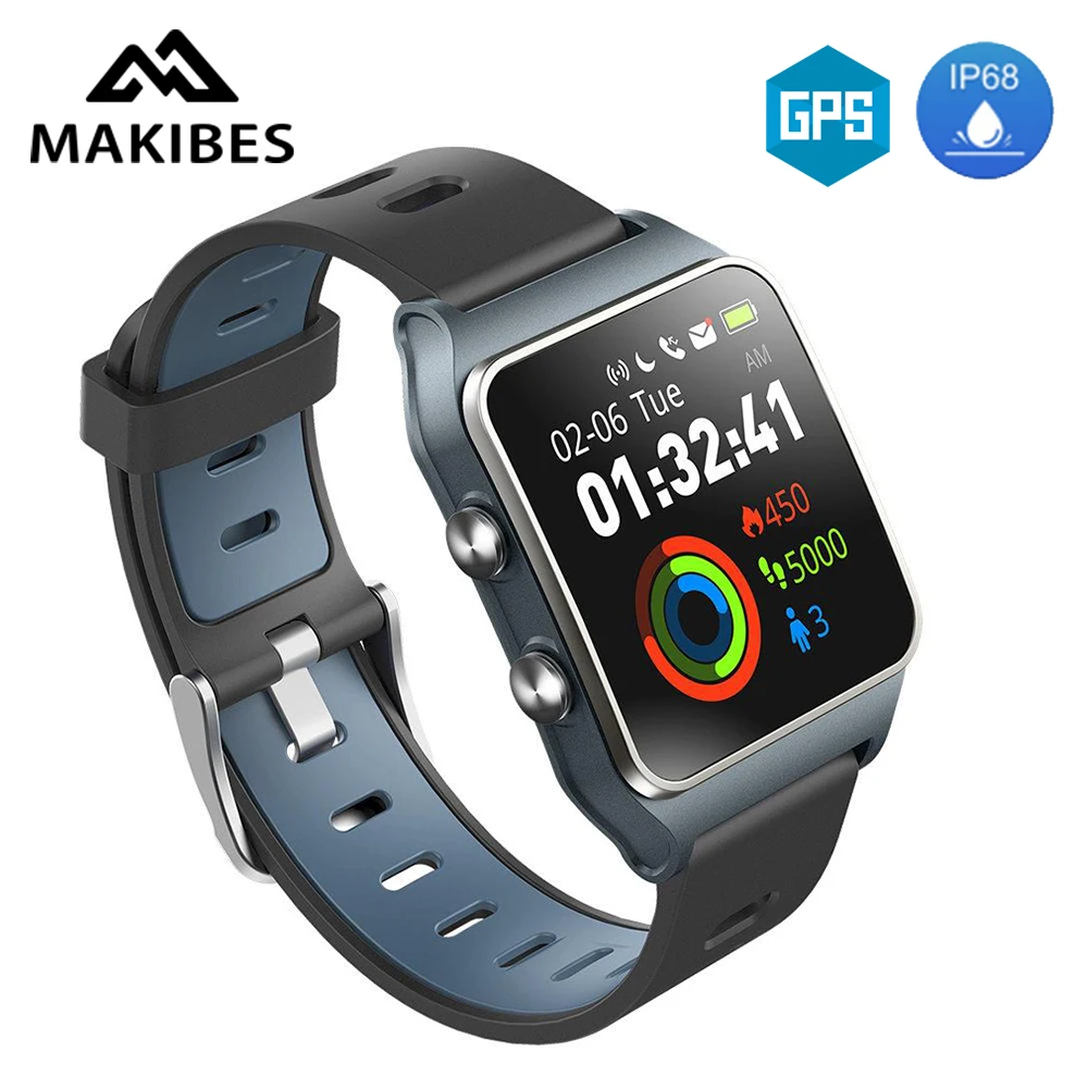 [] Makibes BR3 gps 17 видов спортивных смарт-часов IP68 Водонепроницаемые носимые устройства Bluetooth Strava фитнес-трекер Браслет