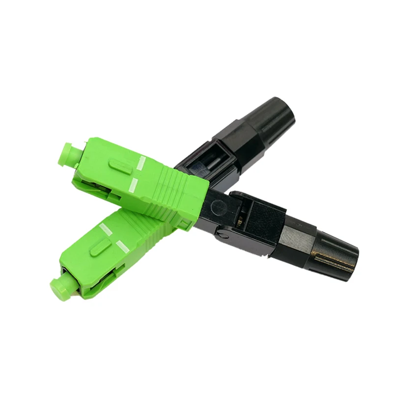 Free shipping 100Pcs/Lot ≤0.3dB 8802-TLC/3 60mm SC APC Single-Mode FTTH Fiber Optic SM Fast Connector SC/APC Quick-Connector