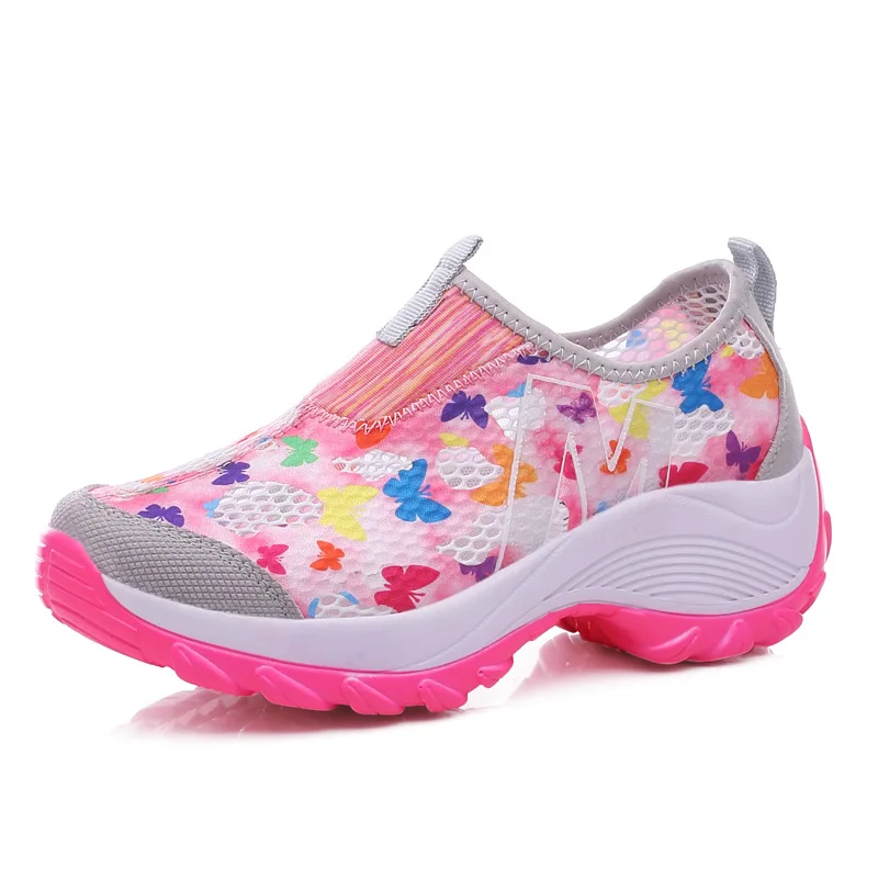 COWCOM/Летняя женская уличная Повседневная обувь Тканевая дышащая Спортивная