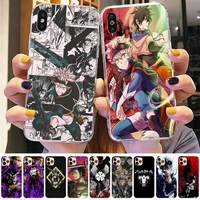 black clover anime phone case for iphone 11 12 13 mini pro xs max 8 7 6 6s plus x 5s se 2020 xr case