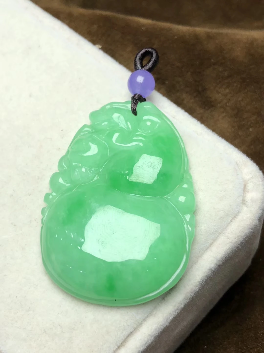 Только один! Натуральный ледяной жадеит раньше амулет подвеска ожерелье цепь для