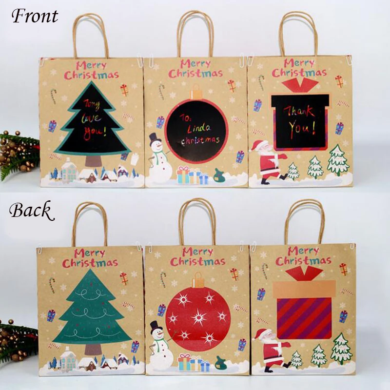 6 шт. оригинальная подарочная коробка Санта сделай сам граффити конфеты