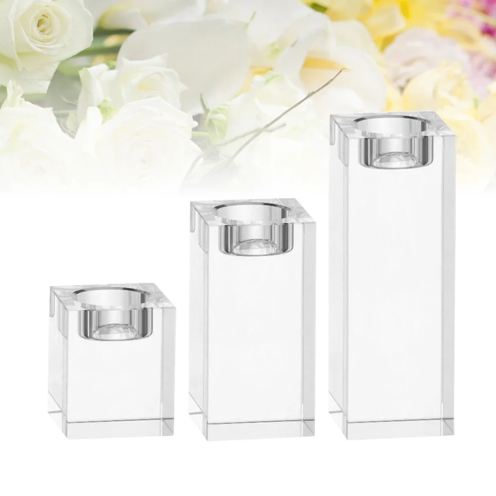 K9 Хрустальный подсвечник куб свечи дома орнамент свеча романтический Украшение