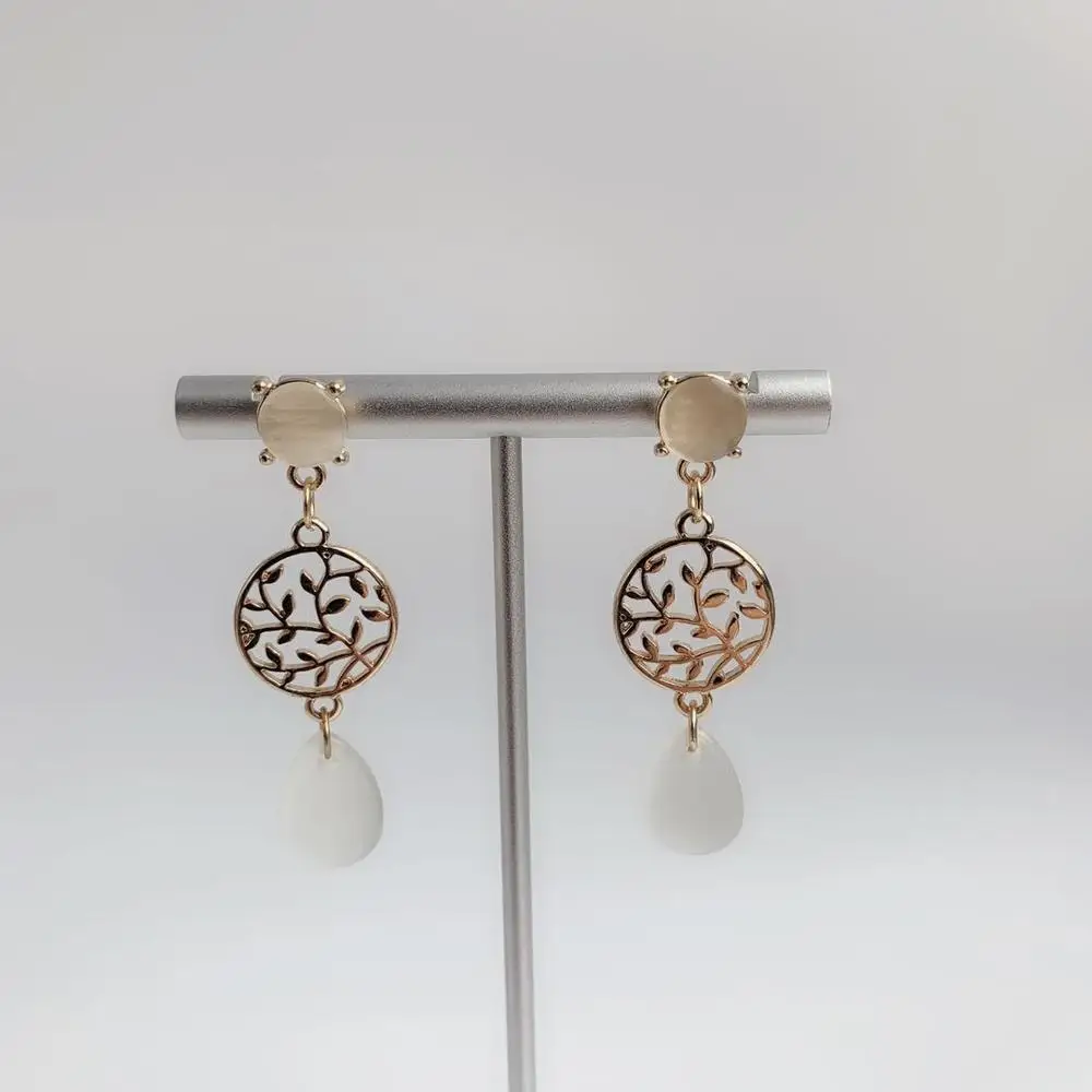 Новые золотые серьги Модная бижутерия свадебные вечерние Ки Женские аксессуары