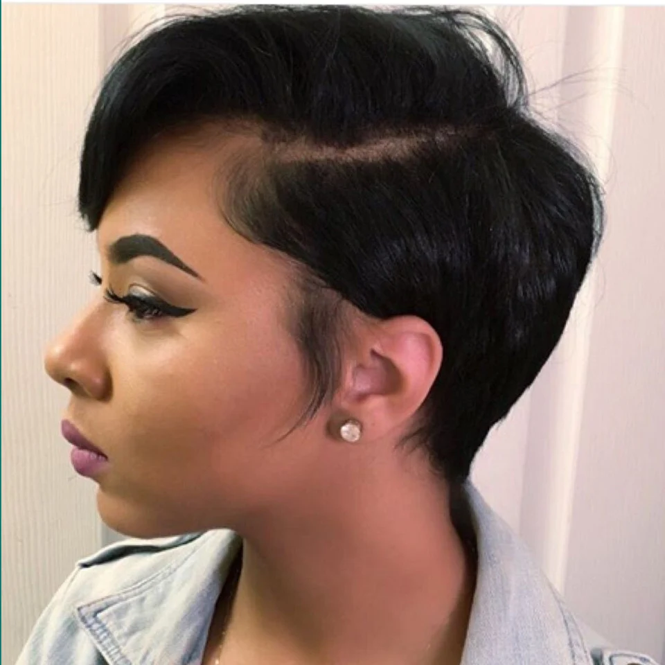 Парик из человеческих волос Joedir коричневый цвет Короткие парики волос|Парики на