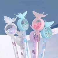 5pcs cute sequin butterfly neutral pen wedding bridesmaid guest gifts kids birthday baby shower party favors souvenir giveaway