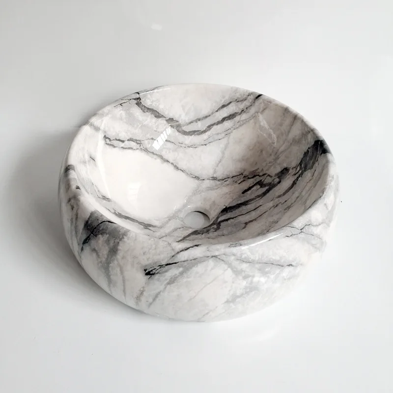 

Nordic Simple Marble Pattern Art Above The Counter Basin Home Ceramic Toilet Bathroom Basin Square Basin