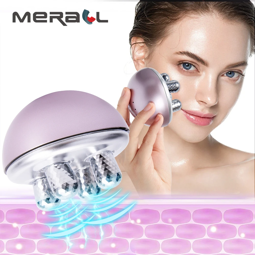 

EMS 3D Face Massager Micro Current Anti Wrinkle Roller Vibration Back Neck Masssge Tool Handle Massager Lift Facial Skin Devices