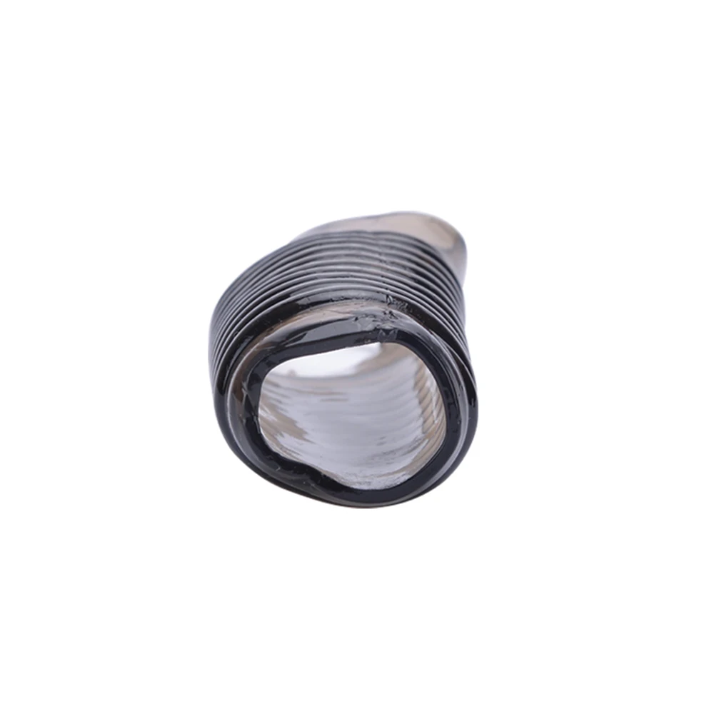 Кольцо для пениса силиконовое ребристое расширитель-фаллоимитатор | Красота и