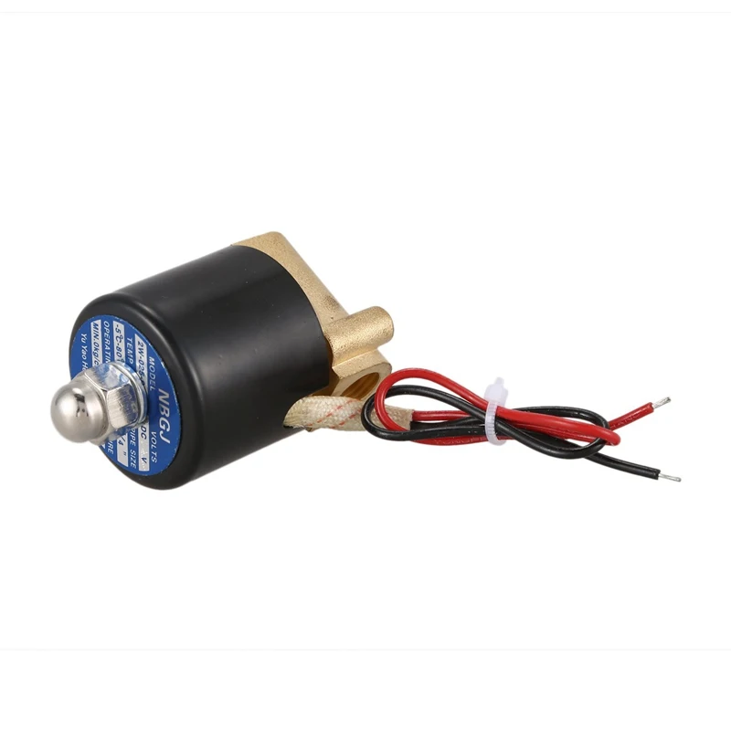 Промо акция! 1/4 &quotDC12V латунь Соленоидный клапан вода газ NC 5 ~ 100C Новый| |
