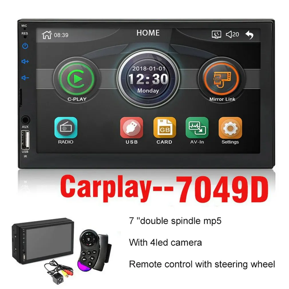 

7 Inches Touch Screen Wireless Player Mobile Phone Mp5 Touch Screen With Camera Remote Control Steering Wheel Control