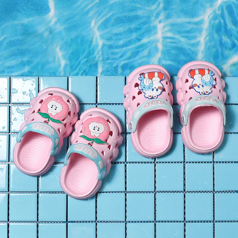 

2021 Colorful Casual Children Garden Shoes Sandals Girl Fashion Slides Outdoor Eva Garden Shoes Boy Beach Shoes Kids