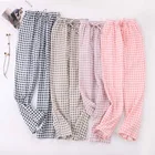 Пижама МужскаяЖенская, хлопковая, свободная, в клетку