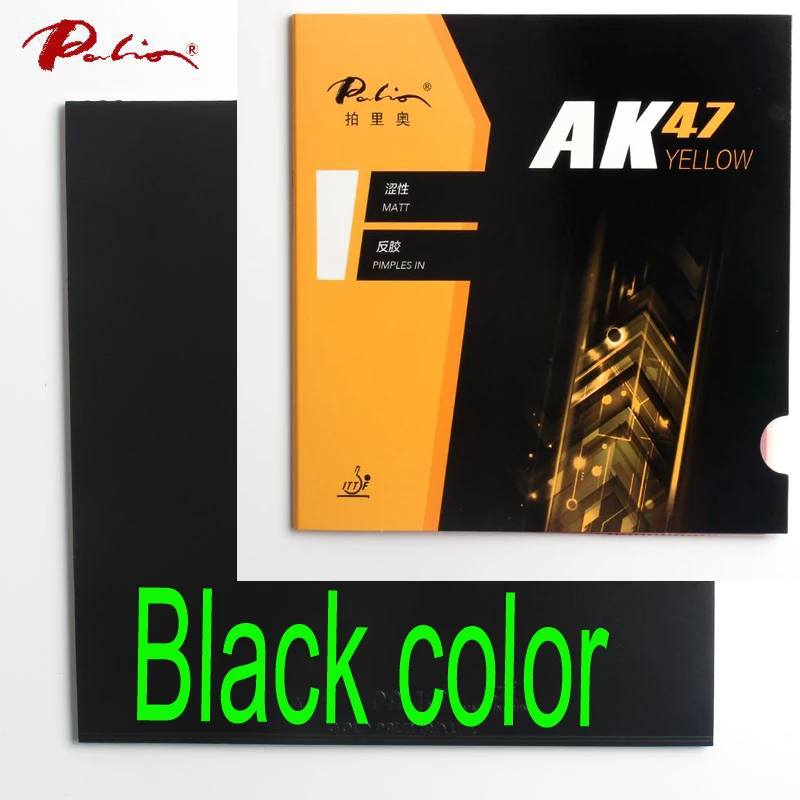 black Palio официальный 40+ желтый Ak47 резиновый желтый Губка для настольного тенниса для петли и быстрой атаки стиль для ракетки для игры в пинг-понг - Цвет: black