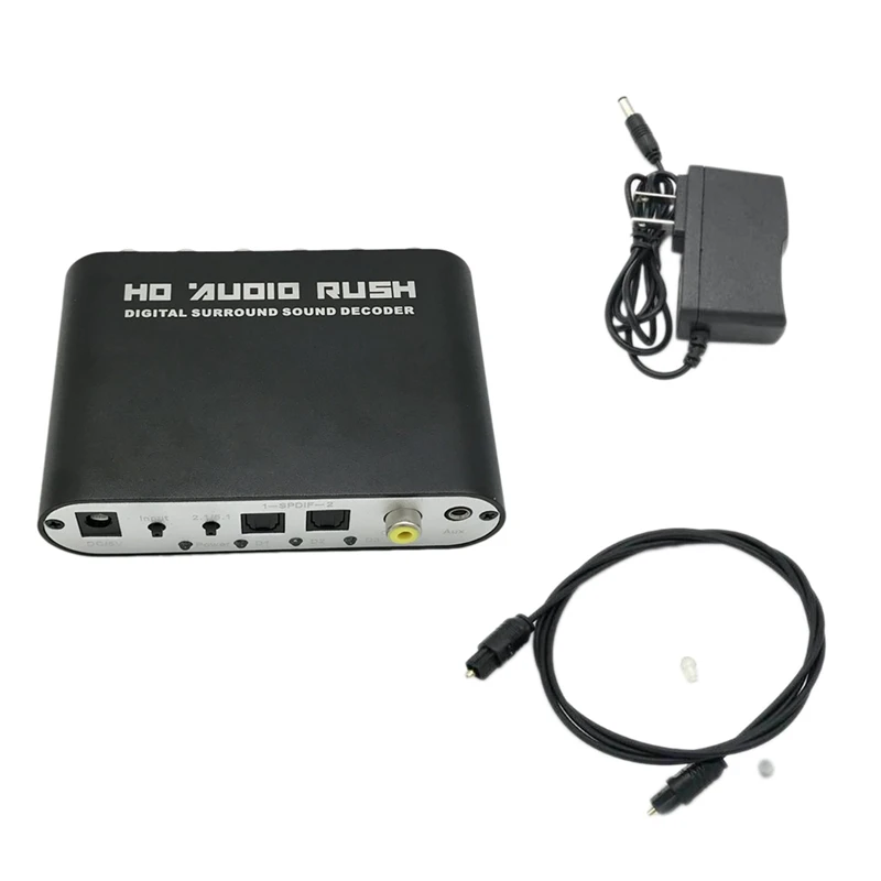 3.5 AUX Coaxial Digital-To-Analog Conversion 6 RCA HD Audio Rush 5.1 Decoder | Электроника