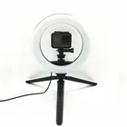 Anordsem для Gopro заполсветильник 8 дюймов с регулируемой яркостью кольцевая лампа для камеры телефона с подставкой Штатив для Gopro Hero 7 6 5 4 3 для XiaomiYI DJI