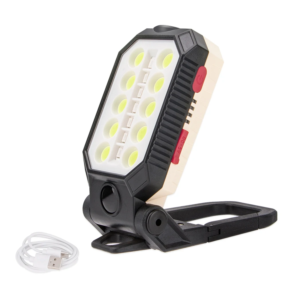 

Flashlight Rotary LED Worklight Torch Rechargeable USB Charging Tools Lamp Activity for Night Camping Hiking Fishing