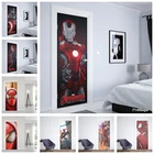 Самоклеящиеся дверные обои из ПВХ с супергероями Marvel, домашний дизайн, декоративные наклейки, настенные наклейки, виниловый постер, качественные дверные наклейки