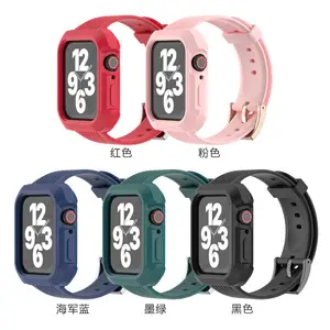Сменный спортивный ремешок из мягкого силикона для Apple Watch Series 4, ремешок для наручных часов iWatch 44 мм 40 мм, защитный чехол, чехол