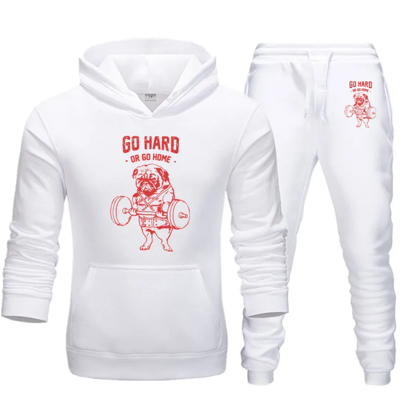 

Роскошный брендовый новый спортивный костюм для отдыха для мужчин на осень и зиму мужская модная толстовка + брюки мужские костюмы из 2 пред...