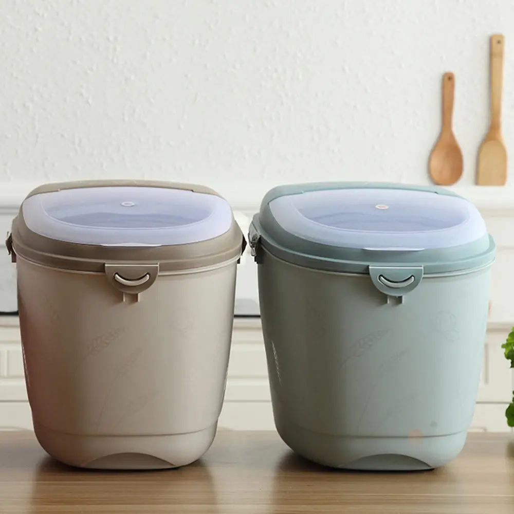 

1Pc Household Rice Bin Sealing Rice Bucket Moisture-proof Rice Storage Box Blue
