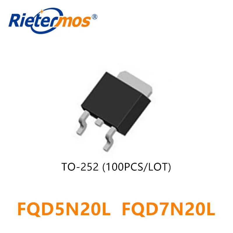 100 шт. FQD5N20L FQD7N20L FQD7N20 FQD5N20 TO252 D5N20 5N20 SMD Сделано в Китае | Электроника