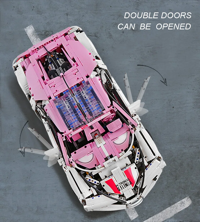 Мини блоки кирпичи Technic 20086 розовый гоночный автомобиль наборы фигурки строительные сборочные кирпичи образовательные скоростные игрушечные модели автомобилей