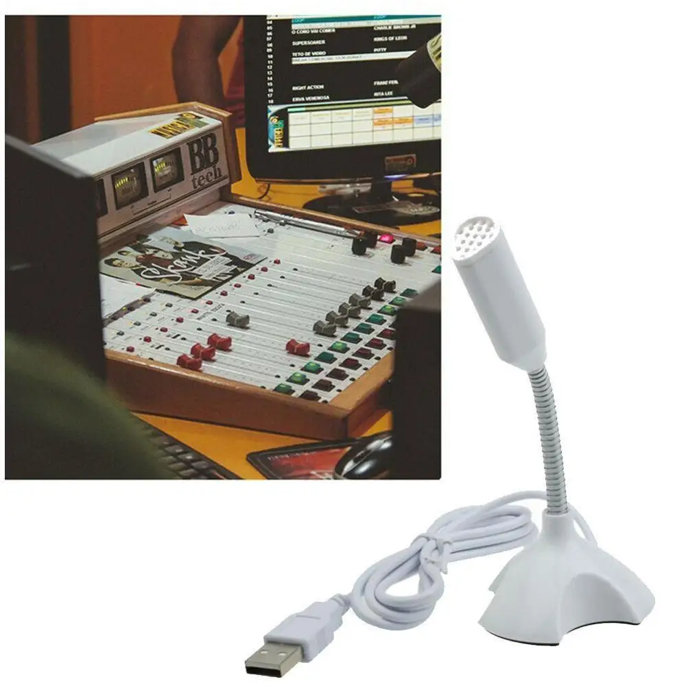 Мини USB Студийный микрофон для речи регулируемый ноутбука Подставка с держателем
