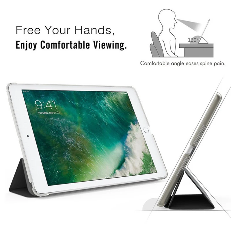 Кожаный чехол для Apple iPad 5 2017 го поколения книжка A1822 A1823 9 7 дюйма подставка