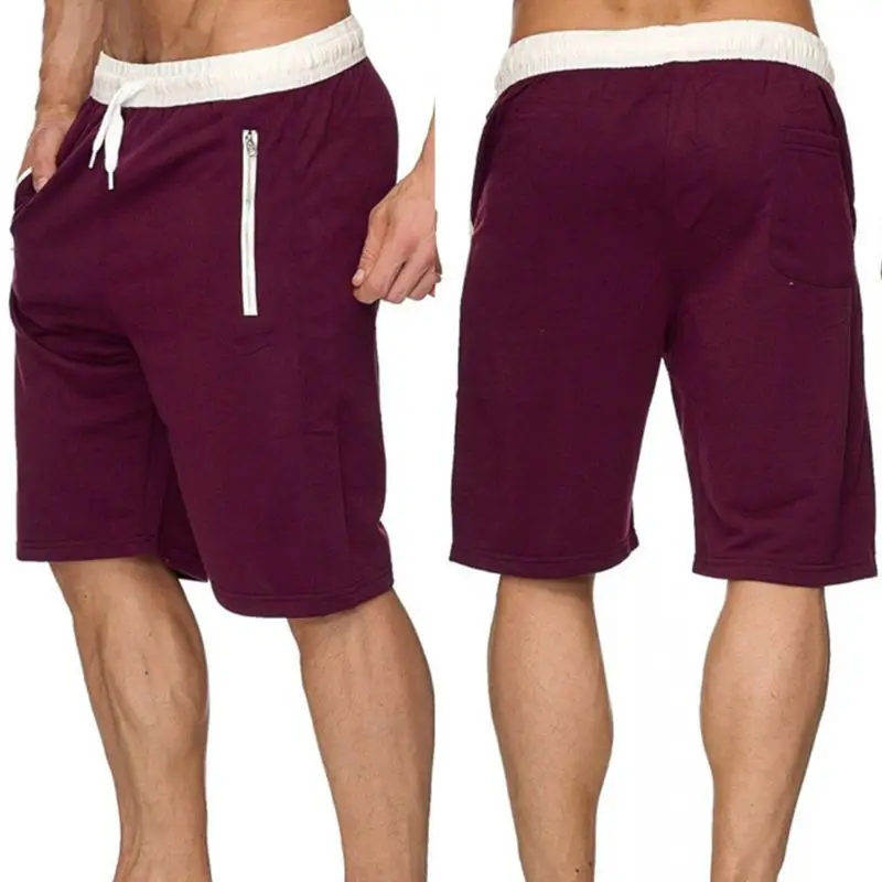 Men Summer Quick Dry Beach Board Shorts Solid Color Drawstring Elastic Waist Swim Trunks Casual Workout with Pocket | Мужская одежда