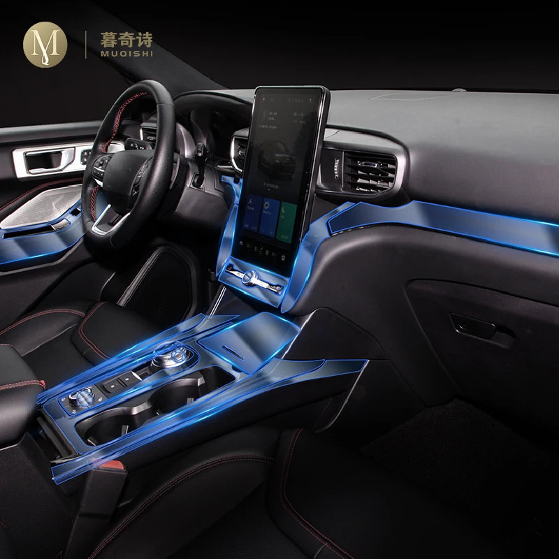 

For Ford Explorer 2020-2021 Car Interior Center console Transparent TPU Protective film Anti-scratc Repair film Accessorie Refit