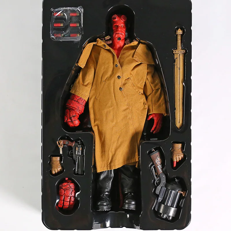Горячие игрушки Hellboy II 2 Золотая армия ПВХ фигурка Коллекционная модель игрушки(настоящая одежда
