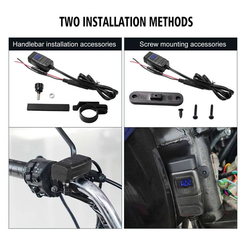 Motorcycle QC3.0 USB Charger Waterproof Dual Moto QC 3.0 Fast Charging 12V For Motocicleta Phone Mobile | Автомобили и мотоциклы