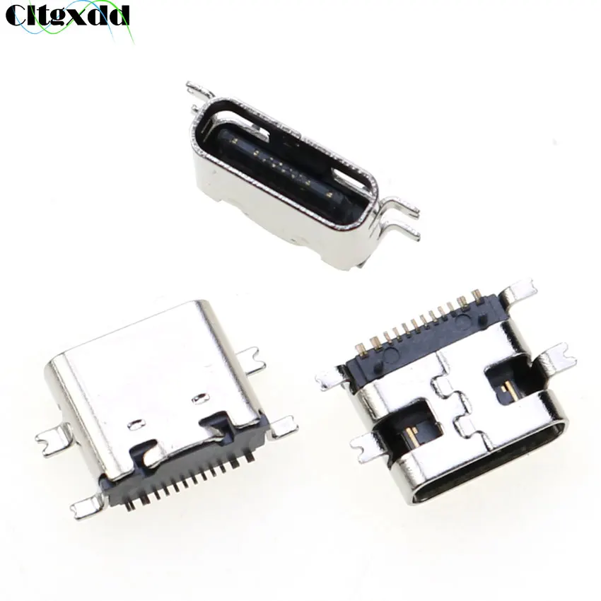 

Cltgxdd 10 шт. SMT USB 3,1 Type-C 16-контактный гнездовой разъем для зарядного порта мобильный телефон гнездовой разъем буксировочные ножки