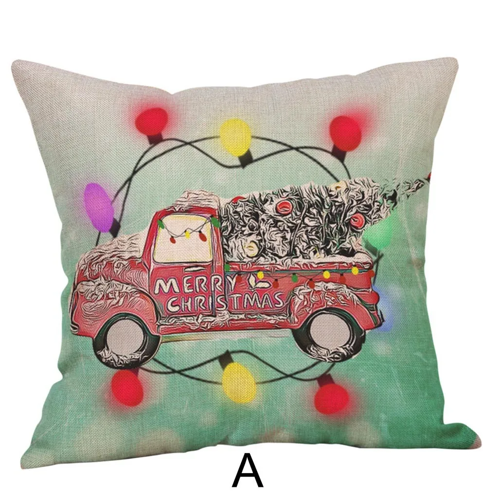 Рождественская наволочка Шелковое украшение для дома кошачья клетка льняная