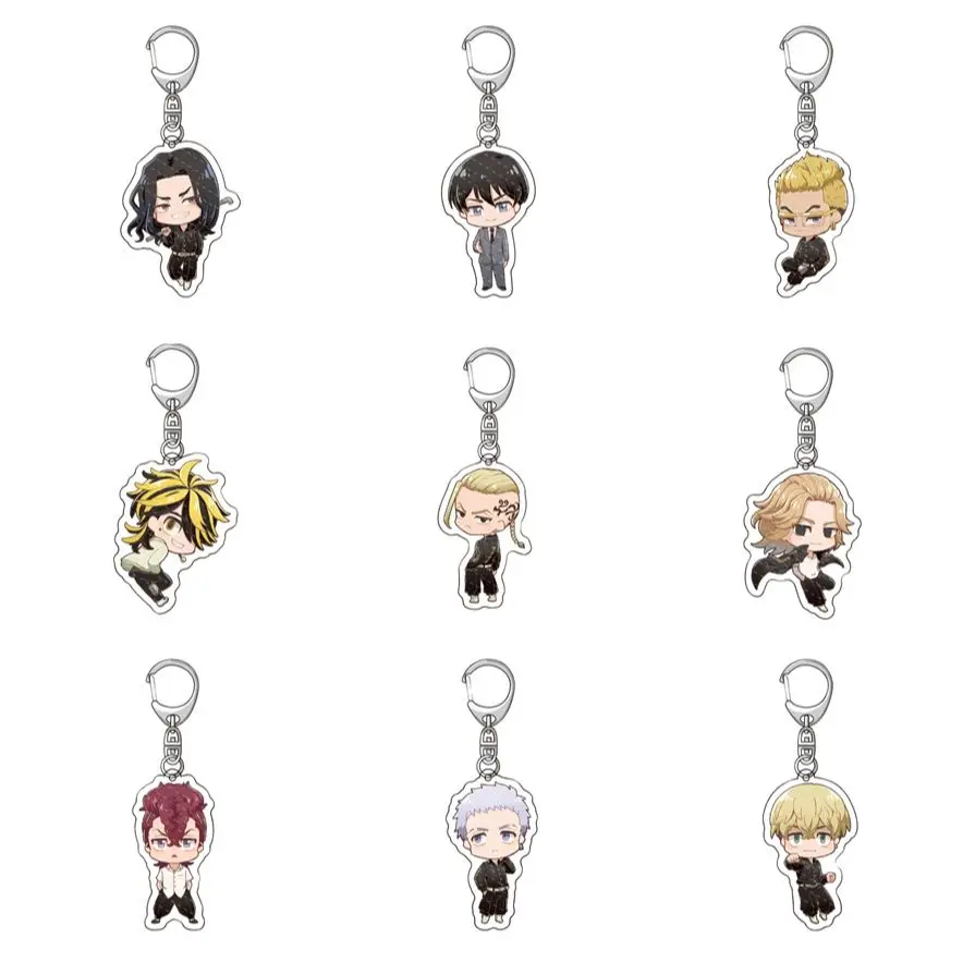 

Tokyo Revengers Keychain Anime Character Mikey Draken Chifuyu Kazutora Cosplay Bag Pendant Bag Key Ring Props 6CM