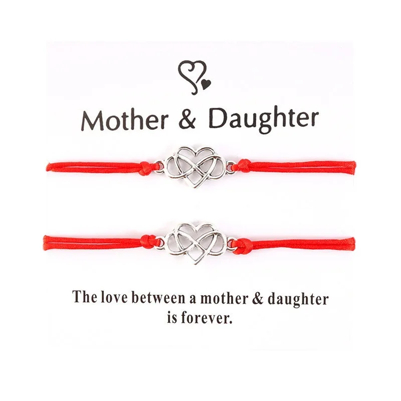 Браслет для женщин и девушек с 8 узелками сердечками