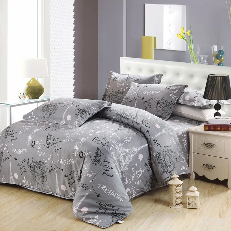 

Floral Bedding Set Bed Linen Set AU style 4/3 pcs Bed Sheet Duvet Cover twin full king queen modern style Home textiles